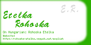 etelka rohoska business card